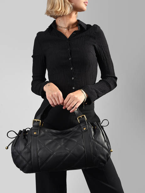 Sac 24h En Cuir Matelassé Gerard darel Noir matelasse DESB4410 vue secondaire 1