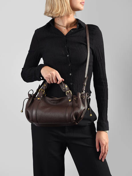 Sac Bandoulière  12h En Cuir Grainé Intérieur Métallisé Gerard darel Marron icone DES73440 vue secondaire 1