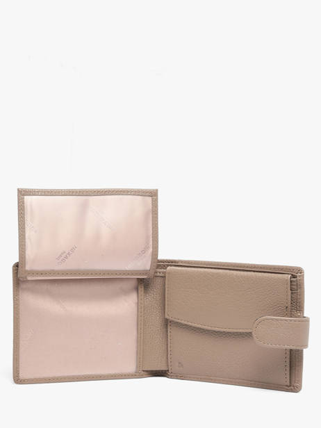 Wallet Leather Hexagona Beige confort 461050R other view 2