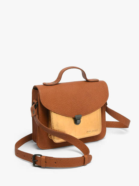 Sac Mademoiselle George Cuir Paul marius Marron dore GEORGDOR vue secondaire 1