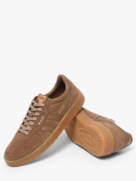 Sneakers In Leather Gola Brown men CMB571CF other view 2