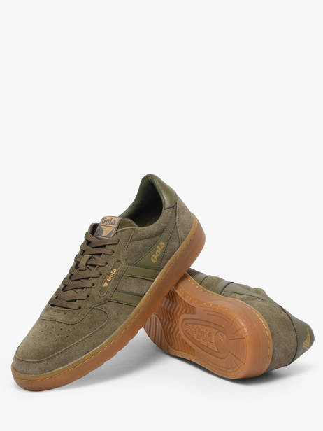 Sneakers In Leather Gola Green men CMB571LN other view 2