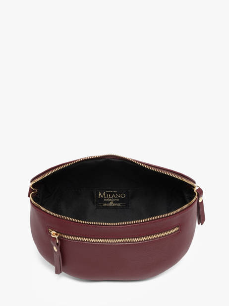 Sac Banane Cuir Milano Violet caviar CA23111O vue secondaire 3