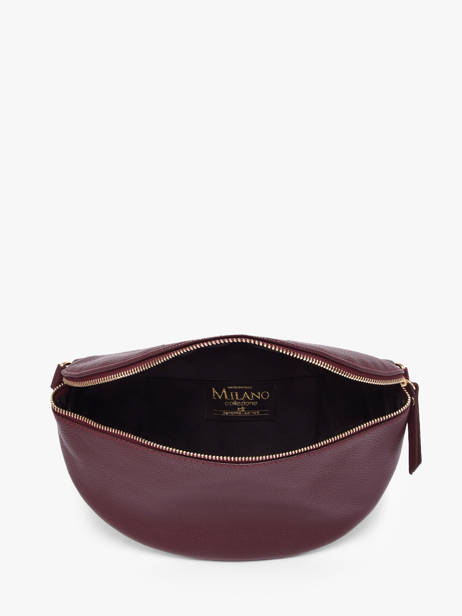 Sac Banane Cuir Milano Violet caviar CA21123O vue secondaire 3