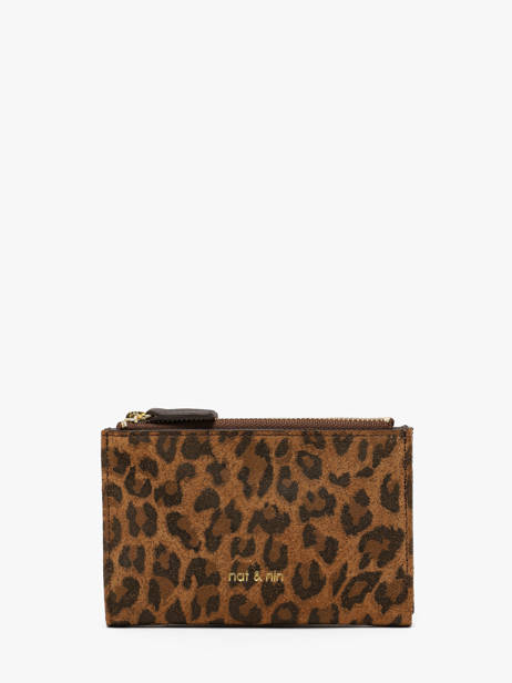 Portefeuille Sandy Cuir Nat et nin Marron vintage SANDY