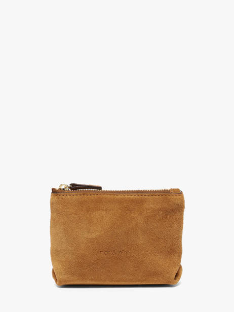 Porte-monnaie Any  Cuir Nat et nin Marron vintage ANY