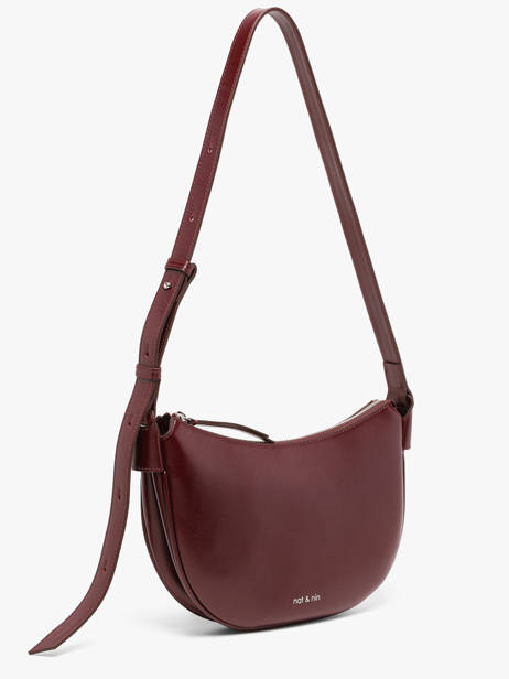 Sac Bandoulière Lune Cuir Nat et nin Rouge vintage LUNE vue secondaire 3