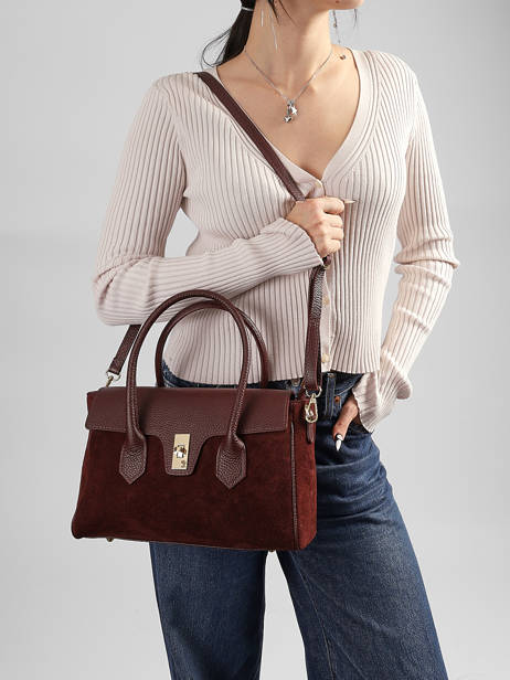 Sac Porté épaule Velvet Caviar Cuir Milano Violet velvet caviar VC26061 vue secondaire 1