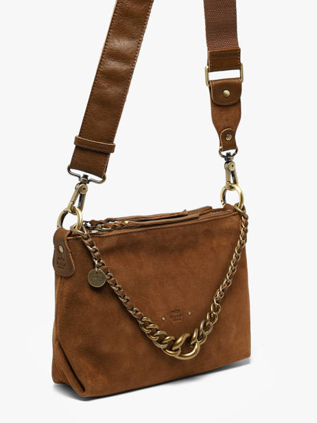 Sac Bandoulière Vintage Cuir Mila louise Marron vintage 3864VC1 vue secondaire 2
