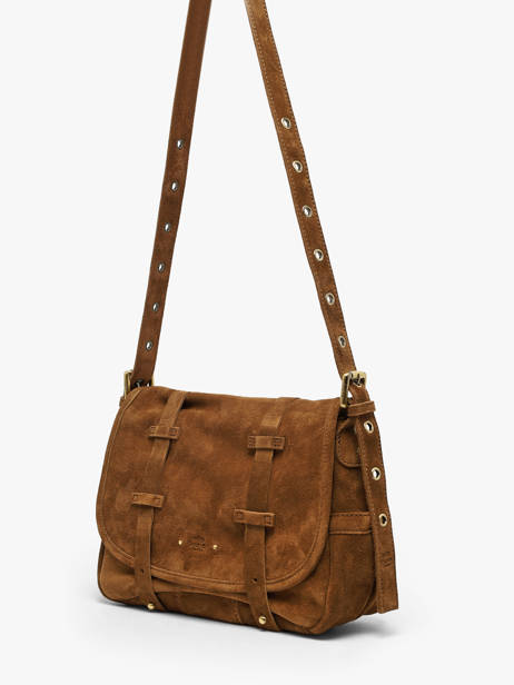 Sac Bandoulière Vintage Cuir Mila louise Marron vintage 3917V vue secondaire 2