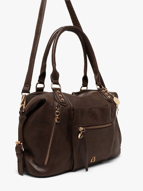 Sac Porté Main Bride Lulu castagnette Marron bride BADARA vue secondaire 2