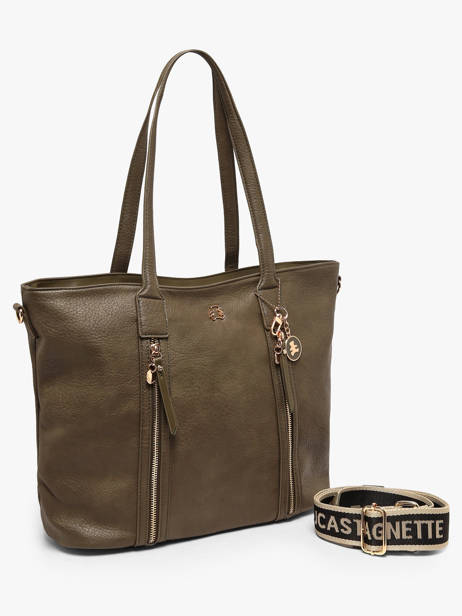 Sac Porté épaule A4 Zip Lulu castagnette Vert zip 2 vue secondaire 2