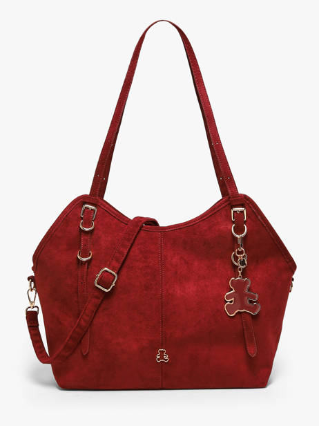 Sac Porté épaule Surpique Lulu castagnette Rouge surpique BAKI