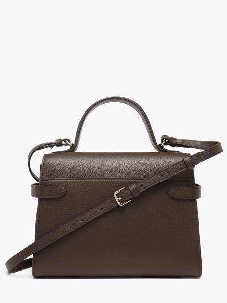 Sac Bandoulière M Double Rabat Emilie Cuir Grainé Le tanneur Marron emily TEMI1014 vue secondaire 5