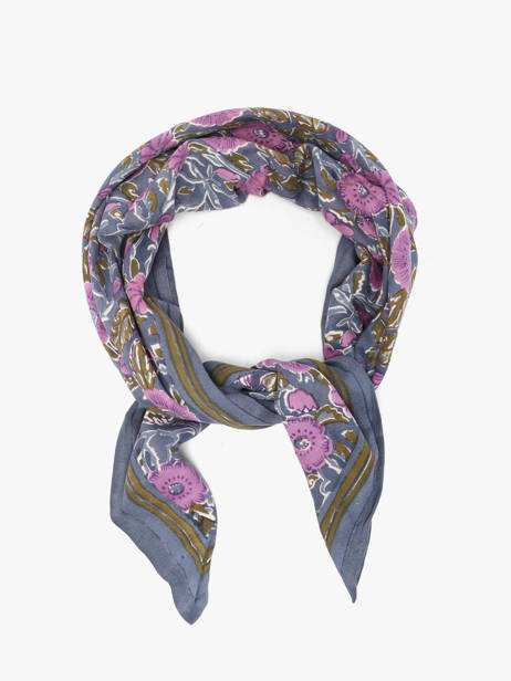 Grand Foulard Ani 100x100 Byzantine Bleu foulard ANI