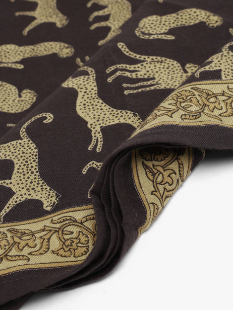 Grand Foulard Fauve 100x100 Byzantine Noir foulard FAU vue secondaire 2