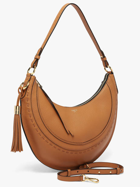 Sac Hobo M Zippé Hobohème Cuir Lancel Marron hoboheme A14217 vue secondaire 1