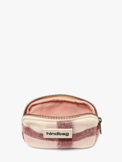 Porte-monnaie Hindbag Rose tartan TA vue secondaire 1