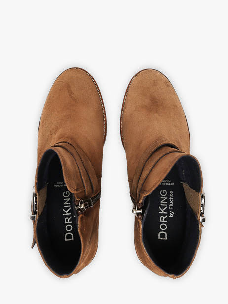 Bottines à Talon En Cuir Dorking Beige women CA vue secondaire 3