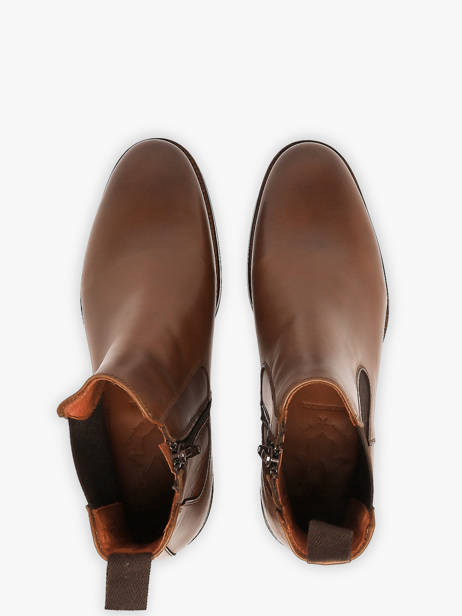 Chelsea Boots En Cuir Kost Marron men B0146A vue secondaire 3