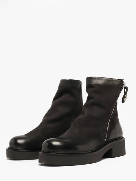 Bottines En Cuir Metisse Noir women NU2547 vue secondaire 1