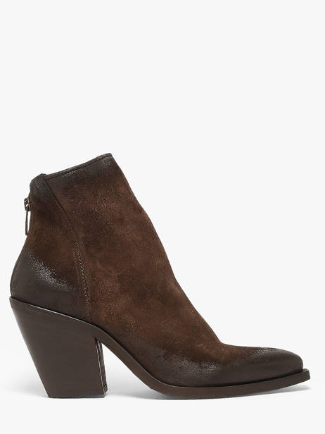 Santiags à Talon En Cuir Metisse Marron women XD2416