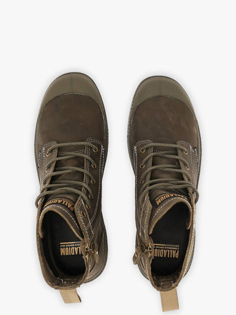 Bottines En Cuir Palladium Vert men 79502308 vue secondaire 3