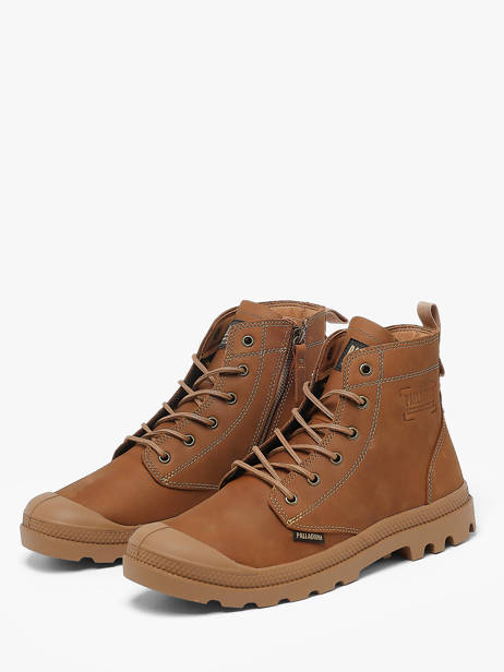 Bottines En Cuir Palladium Marron men 79502257 vue secondaire 1