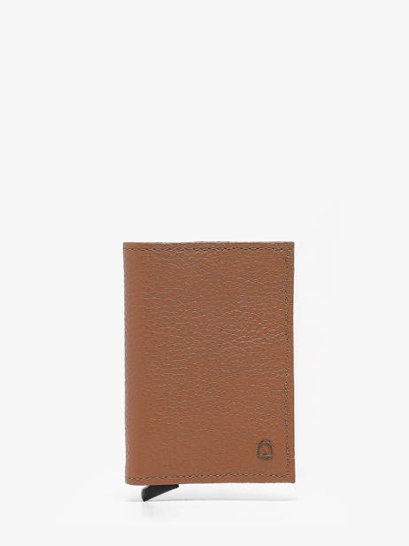 Porte-cartes Cuir Etrier Marron madras EMAD5020