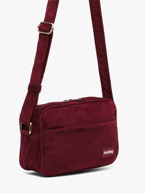 Sac Bandoulière Nino Velours Hindbag Rouge velours V vue secondaire 1