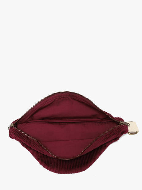 Sac Banane Hindbag Rouge velours V vue secondaire 2