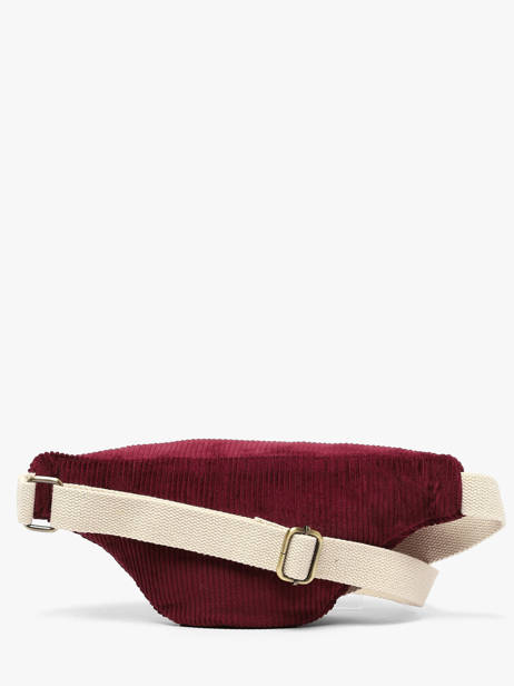 Sac Banane Hindbag Rouge velours V vue secondaire 3