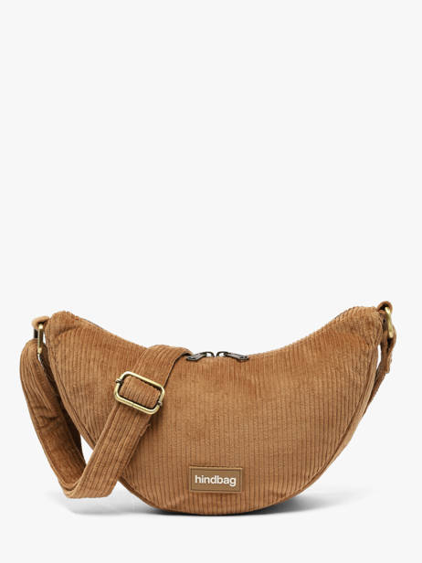 Sac Banane Velours Velours Côtelé Hindbag Marron velours V
