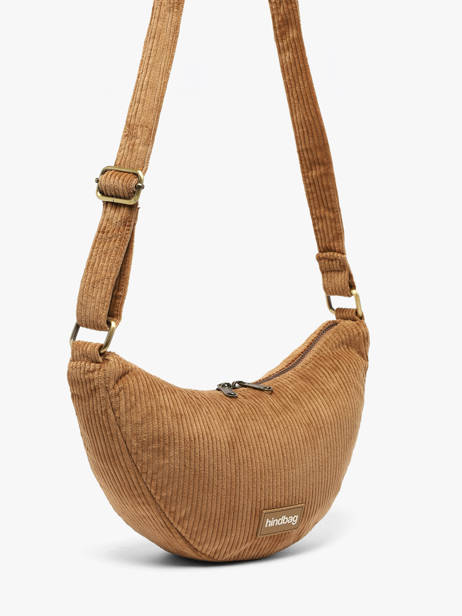 Sac Banane Velours Velours Côtelé Hindbag Marron velours V vue secondaire 1