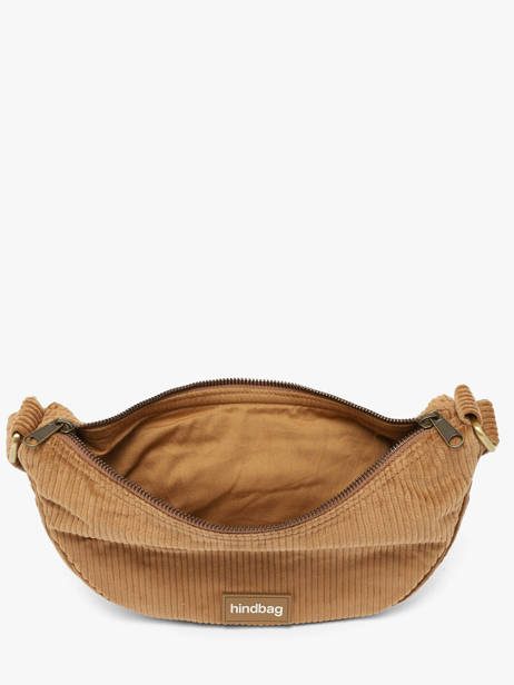 Sac Banane Velours Velours Côtelé Hindbag Marron velours V vue secondaire 2