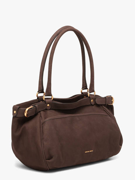 Grand Sac Lune En Cuir Nubuck Vanessa bruno Marron lune 3V40921 vue secondaire 1