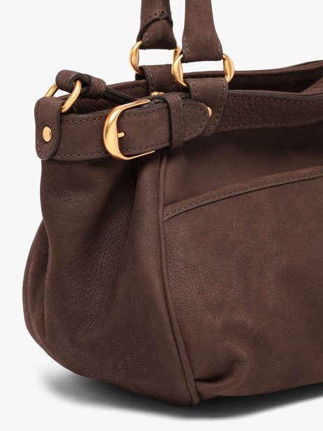 Petit Sac Lune En Cuir Nubuck Vanessa bruno Marron lune 3V40920 vue secondaire 2
