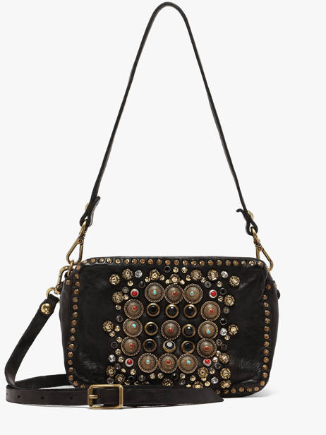 Sac Bandoulière Ribes Cuir Campomaggi Noir ribes 1080ND