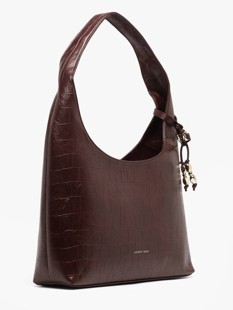 Sac Cabas Lauren Effet Croco Laurent david Rouge ld bags 52 vue secondaire 1