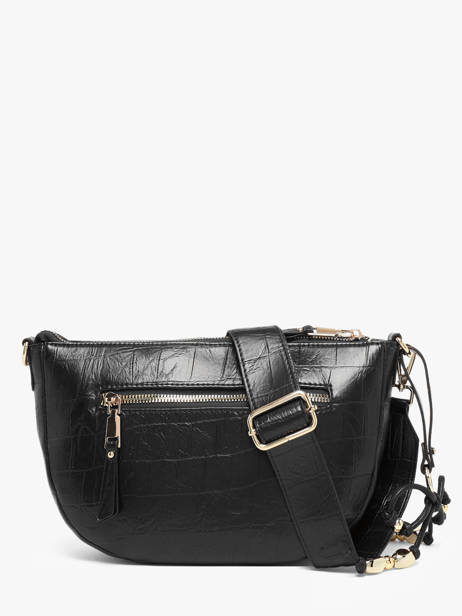 Sac Bandoulière Lauren Effect Croco Laurent david Noir ld bags 709 vue secondaire 3