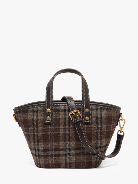 Sac Bandoulière Taylor Imprimé Tartan Laurent david Marron ld bags 60 vue secondaire 3