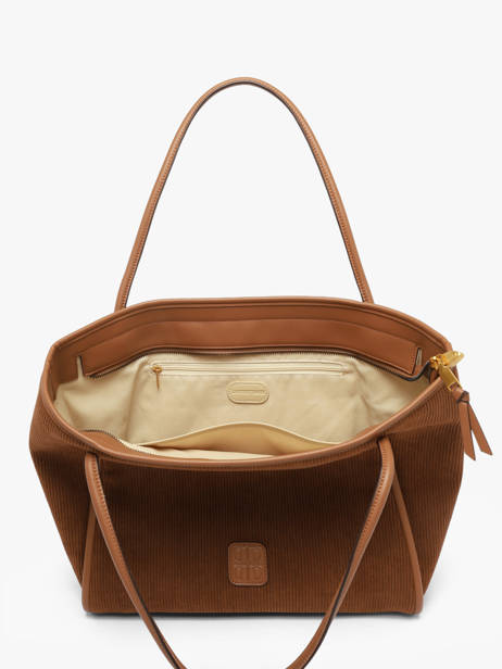 Sac Shopping Verona Velours Côtelé Laurent david Marron ld bags 111 vue secondaire 2