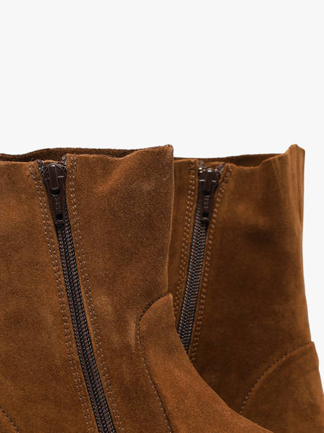 Bottines En Cuir Aliwell Marron women A222083 vue secondaire 2