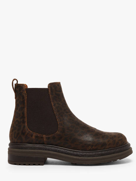 Chelsea Boots En Cuir Aliwell Marron women A226164