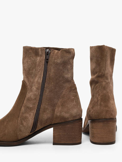 Bottines à Talon En Cuir Aliwell Marron women A225016 vue secondaire 2