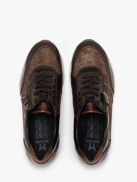 Sneakers En Cuir Mephisto Marron women P5150396 vue secondaire 3