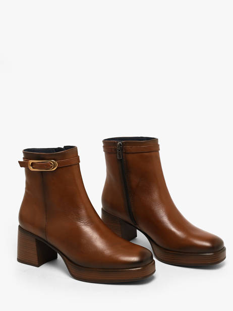 Bottines à Talon En Cuir Dorking Marron women SK vue secondaire 1
