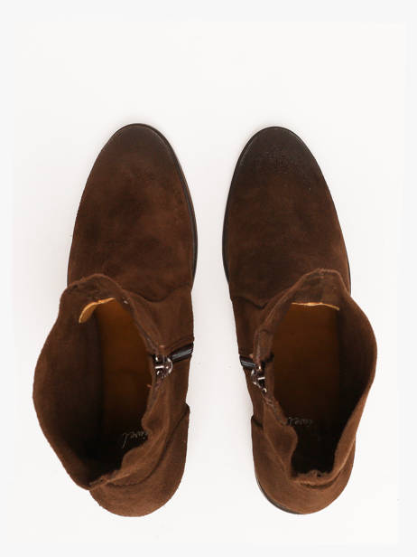 Bottines à Talon En Cuir Aliwell Marron women A224029 vue secondaire 3
