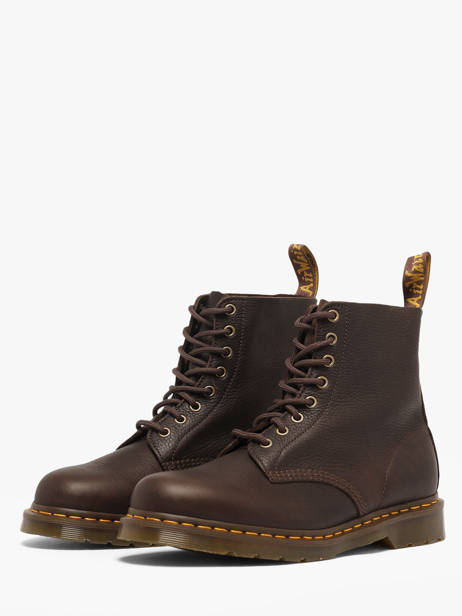 Boots Dr martens Marron boy 31981201 vue secondaire 1