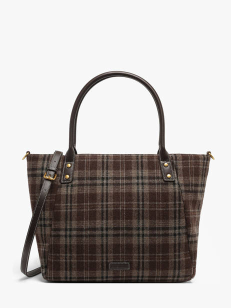 Sac Porté épaule Taylor Imprimé Tartan Laurent david Marron ld bags 135